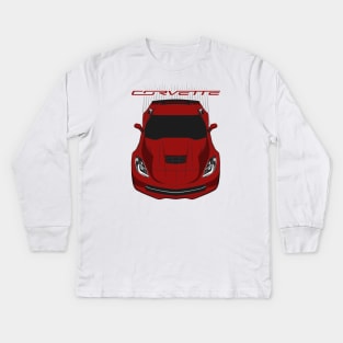 Corvette C7 - Long Beach Red Kids Long Sleeve T-Shirt